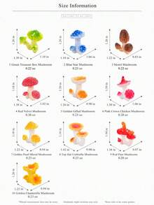 24pcs Colorful Mushroom Garden Decor, Mushroom Fairy Garden Decorations, Suitable For Flower Pots, Planters, Flower Beds And Woodland Landscape Display - A - View 7