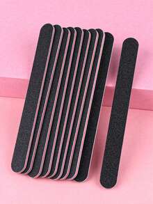 5/10/20/25/50pcs Natural Nail Files - 100/180 Grit Sandpaper Nail Files Professional Nail File And Polishing Set - Professional Gel Nail Files Black Nail Polishing File Set - Multicolor - View 11