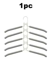 5 Packs Heavy-Duty Space-Saving Hangers, 5-In-1 Multi-Layer Design With Non-Slip Foam Pads, Polished Finish, Multi-Functional Clothes Hanging Rack, Space-Saving Clothes Hanger, For Coats, Sweaters, Suits, And T-Shirts, Hangers For Clothes - Multicolor - View 11