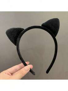 1pc Cute Leopard Print Cat Ear Headband, Suitable For Halloween Party [Leopard Print Pattern Position Random, Applicable For Christmas, Girlfriend Gift, Small Gift, Holiday Party Gift] - Multicolor - View 7