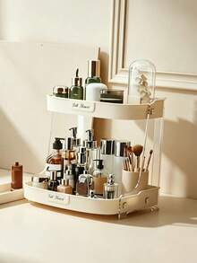 Cosmetic Storage Rack, Vanity Table Mask & Skincare Storage Organizer, Dust-Proof Desktop Makeup Storage Box For Bathroom And Bedroom - Multicolor - View 1