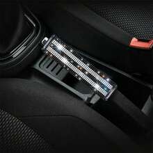 3PCS New Shiny Rhinestone Steering Wheel Cover 1pc + Rhinestone Shoulder Protector 1pc + Rhinestone Gear Shift Cover, 3 Pieces Set Combination, Comfortable Non-Slip Wear-Resistant, Universal Car Interior Accessories, Used For Car Decoration - Multicolor - View 9