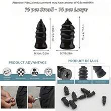 36pcs Assorted Size Vacuum Tire Repair Nails Set, Suitable For Motorcycle, Scooter Rubber Tubeless Tire Repair Tool, Glue-Free Tire Repair Nails, Suitable For Daily Tire Repair Tool. - 36pcs Tire Plug Kit - View 8