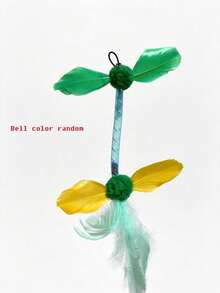 Feather Cat Teaser Replacement Head Mesh Tube Bell Cat Toy Teaser Stick Accessory Colorful Cat Interactive Supplies Flower Green Leaf Mesh Tube Fur Ball Bell Interactive Pet Toy Suitable For Kitten/Adult Cat Training And Play Bite-Resistant Cat Teaser Tool Interactive Boredom Relief Self-Entertainment - Multicolor - View 9