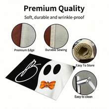 1/4/6pcs Halloween Series Bow Ghost Pattern Printed Placemats, Heat Resistant Table Mats For Home Kitchen, Table Protection, Kitchen Dining Table, Party Scene Decoration - Multicolor - View 9