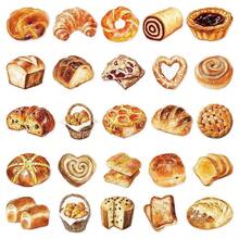 32pcs INS Style Baking Bread PET Transparent Decorative Stickers, Food Dessert Creative Patterns, High Definition Printing Clear & Transparent, Waterproof Wear-Resistant Delicate Texture, Gentle Healing Art Style. Suitable For DIY Planner Collage, Scrapbook Creation, Decorating Storage Boxes, Water Bottles, Tablets, Suitcases, Scrapbook Materials, Back To School Artistic Handmade Items. - Multicolor - View 3