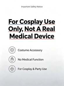 Single Head Simulation Stethoscope Prop, Multi Colors, Doctor Cosplay Accessory For Halloween & Christmas. For Role Play Only, Not A Medical Device - Multicolor - View 4