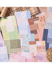 1pc Fabric Scrap Memory Sticker Book, 2 Styles Available, Salt-Style Fabric Scrap Memory Album Patchwork Cut-Out Sticker Book, Textured Fabric Polka Dot Planner Base Collage Paper, Suitable For Scrapbooking, Stickers, Postcards, Handicrafts - Scrapbook Collection, Office Supplies, Personal Use, Art Cover Design, Back To School - Fabric Scrapbook Sticker Book - View 9