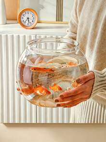 Transparent Plastic Betta Fish Tank, Desktop Micro Landscape Aquarium, Home Living Room Desktop Decorative Fish Tank - View 7