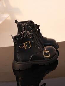 Children's Boots New Style Single Layer Non-Slip Casual Boots - Black - View 6