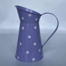 1pc Colorful Metal Watering Can Vases, Polka Dot Galvanized Iron Flower Pitchers For Christmas Floral Arrangement, Holiday Table Centerpiece And Home Garden Decor - Christmas Vase - View 15