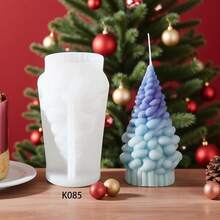 Cetakan Silikon Lilin Aromaterapi Pohon Natal, Cetakan Natal Kreatif untuk Dekorasi Pesta dan Ornamen Plaster - pohon Natal - View 1