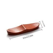 1/2/5/10pcs Japanese Style Wooden Chopstick Holder/Rest - Coffee Brown - View 9
