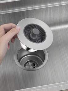 1/2/4Pcs Kitchen Sink Drain Strainer And Stopper Combo, 3-In-1 Stainless Steel Pop Up Sink Stopper And Drain Strainer, For Standard Drains, Ideal Kitchen Sink Protector,Floor Drain Cover, Modern Kitchenware,Kitchen Organizer - Multicolor - View 6