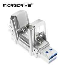 Microdrive معدني بشكل سيارة رياضية OTG USB Flash Drive USB3.2 + Type‑C 2‑In‑1 Thumb Drive، محرك تخزين معدني محمول لهاتف أندرويد، ويندوز، 32GB/64GB/128GB - مشاهدة 5