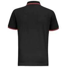 Roly Asquith & Fox Mens Classic Fit Tipped Polo Shirt - Black/ Red - View 2