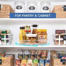 Portaspezie Girevole Organizer da Cucina 23.5CM, 360° Lazy Susan, Vassoio Frigorifero Girevole, Ripiano Girevole Cucina, Per Spezie, Frutta, Snack, Frigorifero, Bagno. - 23,5 cm - Visualizzare 3