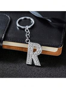 A-Z Initial Letter Keychain, Shiny Crystal Key Ring For Women, Best Friend Gift, Birthday Gift - Silver - View 15