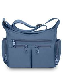 Minimalist Solid Color Women's Shoulder Bag, Fashionable Versatile Crossbody Bag, Lightweight Large Capacity Compartment Waist Bag, Adjustable Strap Multi-Pocket Storage Suitable For Daily Commute, Shopping And Travel - Multicolor - View 18