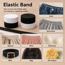 Uiewefy 250% Super Elastic Sewing Elastic Band 11 Yards Long, Durable Soft High Elasticity Elastic Rope, Suitable For Sewing, Belts, Pants, DIY Crafts - Multi-color - View 7