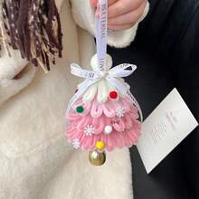 Christmas DIY Pink Christmas Tree Hanging Ornament Wind Chime Hanging Decor Christmas Tree Gift Material Kit Christmas Wreath - Multicolor - View 10