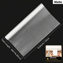 1 Roll 22*500cm Laser Pre-Coated Film, Transparent, Waterproof & Scratch-Resistant, Suitable For DIY Paper Crafting Thermal Laminating Roll, Compatible With Laminating Machine - Multicolor - View 11