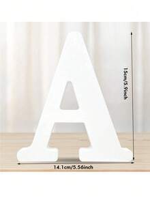 6 Inch White Wooden Letters, Unfinished Wooden Letters, Suitable For Wall Decoration, Standing Decorative Letters, Sliced Sign Decoration, Can Be Used For Crafts, Home Party Projects, Birthdays, Graduations, Etc., The Best Gift Choice. - 1PC - View 4