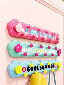 1pc Suction Cup Rotatable Row Hooks, No‑Drill Strong Load‑Bearing Wall Hangers, Multicolor Dopamine Style, Plastic Material, Multi‑Scene Use For Bathroom Kitchen Entryway Behind Door, Household Storage Organizer Hooks For Daily Home Organization - Multicolor - View 3