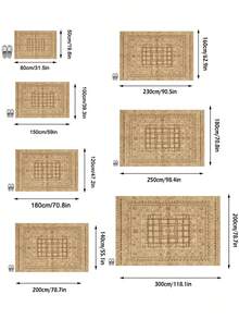 1PC Beige Brown Geometric Star Grid Pattern Vintage Oriental Rug, Traditional Faux Cashmere Rectangular Area Carpet With Center Grid, Multi-Pointed Star And Diamond Border Details, Machine Washable, Suitable For Living Room/Bedroom, Warm Tone Home Decor For Autumn/Winter - Multicolor - View 3