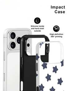 Koolife Star-Print Phone Cases – Dual-Sided Glossy Hard Shell Made Of PC And TPU; Scratch-Resistant, Wear-Resistant, And Shock-Absorbing; Compatible With IPhone 11, 12, 13, 14, 15, 16, 17,18 (Including Pro And Pro Max Models). - White - View 2