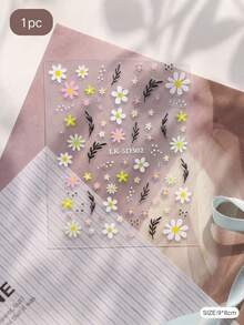 1pc Colorful Floral & Leaf Pattern Decorative Sticker, Natural Artistic Style, Strong Adhesive Backing, For Daily Item Shell Decoration, Atmosphere Decorative Sticker - Decorative Stickers - View 6