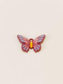 2-10pcs Random Colorful Dopamine Color Palette Oil Drop Spray Paint Butterfly Pendant Charms, Suitable For DIY Necklace, Bracelet, Keychain, Bag Chain - Butterfly - View 9