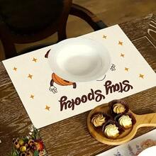 1/4/6pcs Halloween Series Cartoon Ghost Pumpkin Pattern Printed Placemats, Heat-Resistant Table Mat For Home Kitchen/Dining Table Protection, Party Scene Decoration - Multicolor - View 12