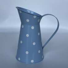 1pc Colorful Metal Watering Can Vases, Polka Dot Galvanized Iron Flower Pitchers For Christmas Floral Arrangement, Holiday Table Centerpiece And Home Garden Decor - Christmas Vase - View 19