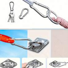 8/4 Sets Heavy Duty 304 Stainless Steel Hanging Hooks, 800 Lbs Load Capacity, Hardware Nails & Rings, Suitable For Hammock Swings, Plant Hangers, Ceiling And Wall Installation - Corrosion Resistant, Easy To Install, Hammock Hanging Kit - View 8