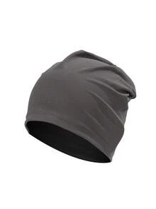 1pc Unisex Solid Color Elastic Pleated Beanie Liner Hat, Minimalist Basic Casual Neutral Commuter Style, Soft Pleated Texture Design On Sides, Classic Black White Gray Three Colors, High Elasticity Wide Brim Fits Most Head Sizes, Snug Fit And Non-Slip, Soft And Breathable Fabric, Suitable For Home Sleep Hat, Outer Hat Liner, All Season Wear, Unisex, Perfect For Home Relaxation And Daily Layering, Lightweight And Breathable, Multi-Piece Set For Easy Rotation And Washing - Multicolor - View 12