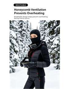 Men's Winter Ski Mask Face Cover Breathable Warm Suitable For Cold Weather Outdoor Use Women's Winter Balaclava Hat - A - View 9