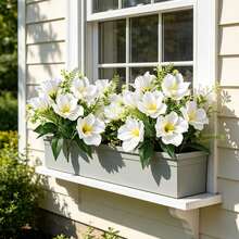 Artificial Flowers For Decoration, Including Artificial White Lilies And Green Leaves Bouquets, Home Decor, Room Decorations, Autumn Home Decor, Wedding Decorations, Banquet Table Decorations, Wedding Essentials, And Christmas Decorations. - Multicolor - View 1