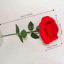 1pc Flocked Rose Shaped Jewelry Gift Box, Ring And Earring Storage Box, Suitable For Valentine's Day, Engagement, Anniversary, Wedding, Christmas And Other Special Occasions Decorative Jewelry Box - Multicolor - View 9