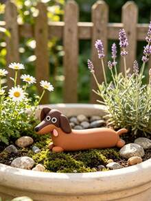 Tượng mini chó Dachshund bằng nhựa resin, trang trí màn hình máy tính dễ thương, phù hợp cho bảng taplo ô tô, gương chiếu hậu và phụ kiện bàn làm việc văn phòng, quà tặng hài hước cho phụ nữ, người yêu chó và các bà mẹ nuôi chó - Nhiều mẫu - Xem 6