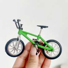 1件迷你逼真自行車模型裝飾品，迷你合金自行車玩具，手指自行車玩具，創意手指騎行單車，完美節日禮物 - 彩色 - 查看 6