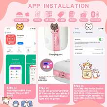 Mini Portable Pocket Label Maker Mini Wireless Thermal Sticker Printer For Android & IOS -For Study Notes, Journaling, Photo Memories, Scrapbooking, DIY Stickers, Gift Decor, Travel Journal, Home Organization, Cute Craft Projects, Office Use & More - Multicolor - View 10