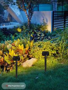 7LED Outdoor Solar Waterproof 7-Statue Spotlight Floodlight Tree Light Dual-Use Spotlight Super Bright Landscape Yard Lawn Garden Villa Decorative Lighting Suitable For Yard, Landscape, Statue, Fountain, Garden, 1pc/3pcs - Spotlight - View 9