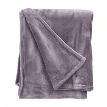 Soft Polyester Throw Blanket For Bed And Sofa In Various Sizes And Grey Or Pink Colors, Warm Lightweight Cover - Grey - View 10