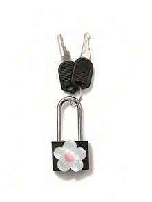 Metal Mini Padlock With Cute Translucent Flower Decoration, Comes With 2 Keys, No Assembly Required, Metal Key Padlock For Luggage, Pencil Case, Backpack, School Gym & Sports Cabinet, Fence, Toolbox, Travel Accessories - Multicolor - View 13