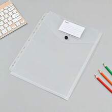 6件或12件 A4尺寸 11孔翻頁夾，附壓扣，耐用PP塑料材質，鮮豔色彩，適用於學校、辦公室、旅行收納、文件夾裝飾，現代設計，居家辦公理想之選 - 彩色 - 查看 15