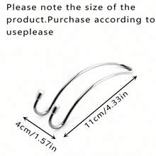 2/4PCS Stainless Steel Car Seat Back Double Hooks, Non-Magnetic Stainless Steel Material, Anti-Slip Curved Opening Design, Prevent Hanging Items From Slipping, Storage Bags And Miscellaneous Items, Practical Car Interior Storage - Stainless Steel Seat Hook - View 3