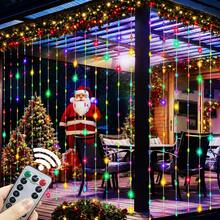 1PC 6-Meter/3-Meter Suitable For Party Atmosphere, Family Gatherings, Wedding Decoration, USB Plug For Home Room Decoration, LED Light String With Remote Control, Holiday Decor - USB Curtain Light - View 9