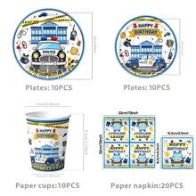 This Police-Themed Party Set-Featuring Disposable Plates, Napkins, And Paper Cups For 10 Guests-Is Perfect For Birthdays, Weddings, Themed Holiday Parties, Family Picnics, And A Variety Of Other Occasions. - Multicolor - View 7