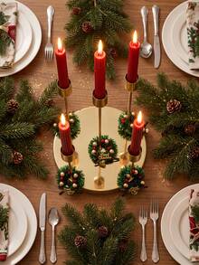 Nordic Style Exquisite Premium Metal Candle Holder, Suitable For Home Decor, Room Decoration, Party And Holiday Decoration, Office Decor, Living Room Accessory, Also Best Gift For Christmas, Halloween, Wedding, New Year Gift With Atmosphere - Affordable Luxury - View 5